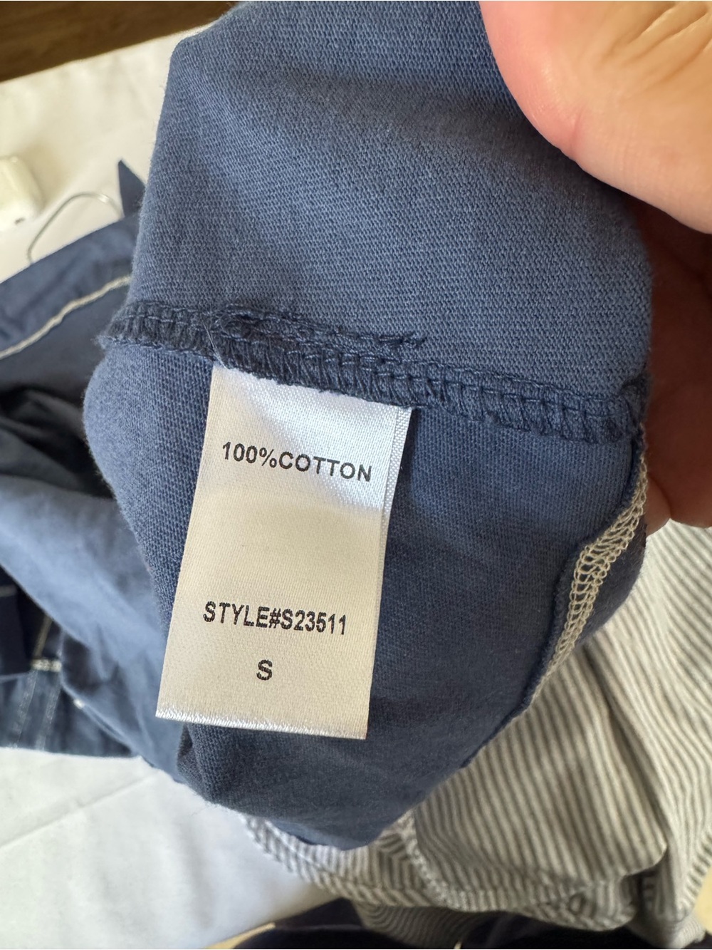 Mustard Seed Navy Blue Halter Dress with Contrast Stitching Size Small - Picture 6 of 6